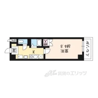 ヴィアーレ四条大宮【9階】の間取り