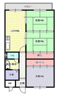 ハイツプログレス【4階】の間取り