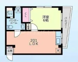コントレールセンジュベース【2階】の間取り