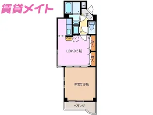リバーフロントII【1階】の間取り