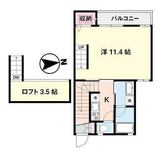 パームグローヴ【2階】の間取り