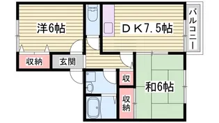 セジュールME玉手【1階】の間取り