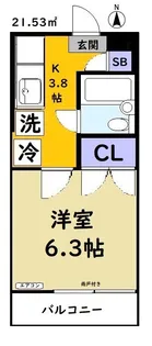 グリーンハイム【2階】の間取り