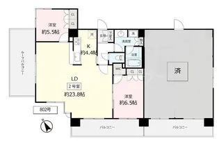 エリューディ船橋本町【8階】の間取り