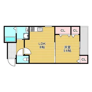 フジパレス豊中岡町ノース【3階】の間取り