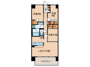 ファインシティ横浜江ヶ崎ルネ【5階】の間取り