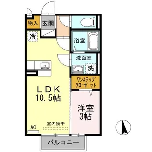 オリーヴァ東合川【2階】の間取り