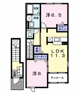 エアリーハウス・ジェルメ【2階】の間取り