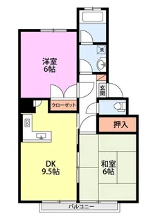 リバティ越後 AB【1階】の間取り