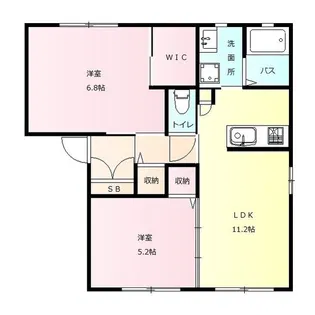 サンメゾン泉沢【1階】の間取り
