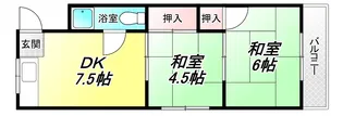 ロイヤルハイツ【2階】の間取り