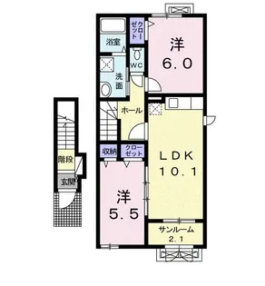 グランドソレーユI【2階】の間取り