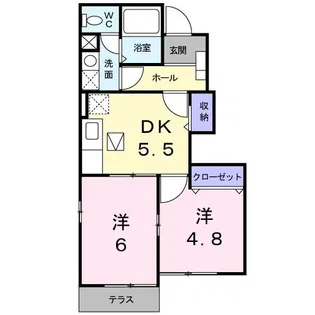 ヴィラ・エクセレントA【1階】の間取り