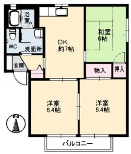 THRIVE HIRAFUKU A棟【2階】の間取り