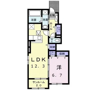 ミニヨンTK I【1階】の間取り