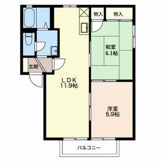 コーポ高登【2階】の間取り