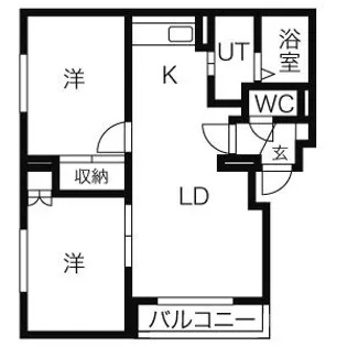 北海道札幌市東区北二十条東19【マンション】の間取り