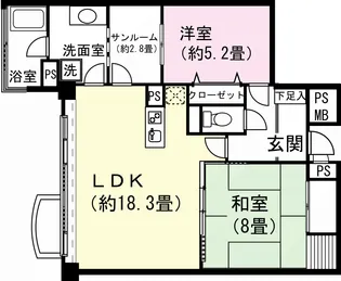 ロイヤルリゾート山中湖 B棟【6階】の間取り