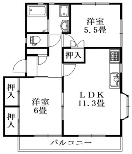 ビレッジ夢【1階】の間取り
