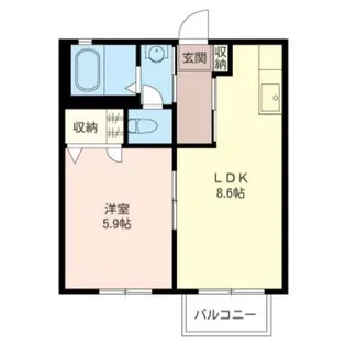 千葉県成田市三里塚【アパート】の間取り