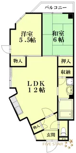 レジデンス淀【4階】の間取り