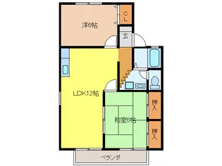 夏梅ビレッジA棟【1階】の間取り