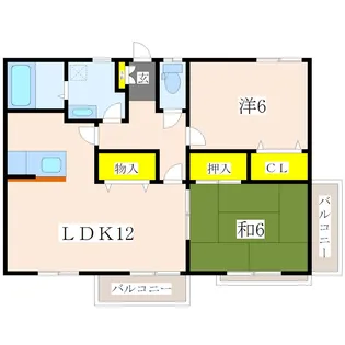 サンハイツ宮崎【2階】の間取り