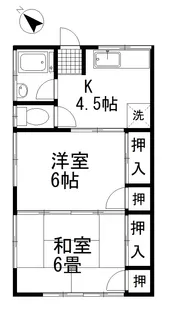 中島アパート【2階】の間取り