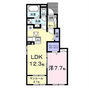 マウントシティI【1階】の間取り