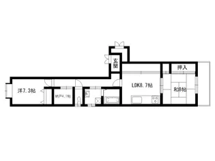 パルティール四条【1階】の間取り