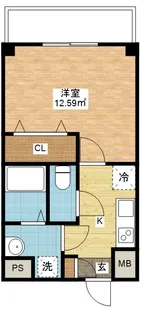 エヴァーグリーンWEST【3階】の間取り