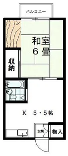 ハイツ早稲田【2階】の間取り