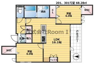 【ペット共生・ZEHマンション】ザパークレジデンス東住吉・旭化成ヘーベ【2階】の間取り