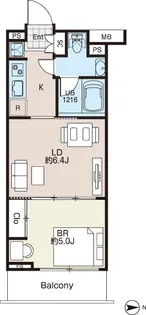 AIFLAT柿の木坂【1階】の間取り