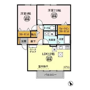 メゾングレース ABC【1階】の間取り