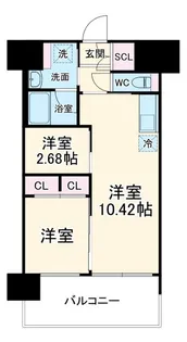 プレジオ川口【5階】の間取り
