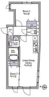 ATRIO FLATS(アトリオフラッツ)高円寺ノース【4階】の間取り