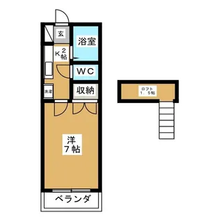 コテージ恵和II【2階】の間取り