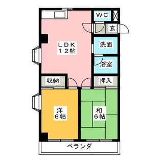 花家のハイツII【2階】の間取り