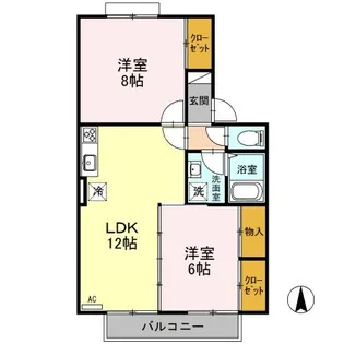 ハイツ・サンブライト【1階】の間取り