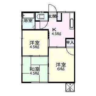 安井アパート【1階】の間取り