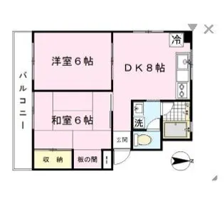 和幸ハイツ【2階】の間取り