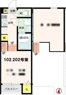 ラ・ルーチェ北仙台【2階】の間取り