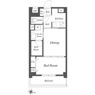 グリーンフィールド小竹向原【1階】の間取り
