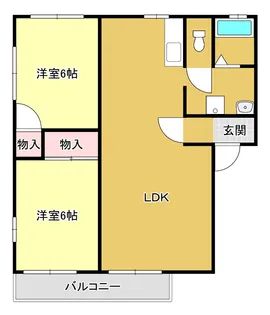 グランディールB【2階】の間取り
