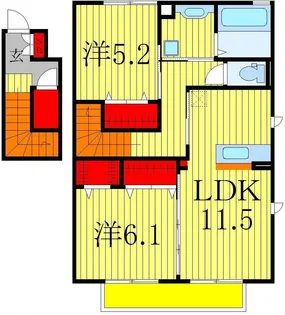 アゼィリア【2階】の間取り