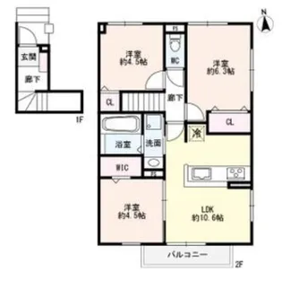 愛知県名古屋市緑区大将ケ根2【アパート】の間取り