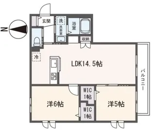 グランソレイユ本牧【3階】の間取り