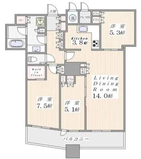 3LDKの間取り画像