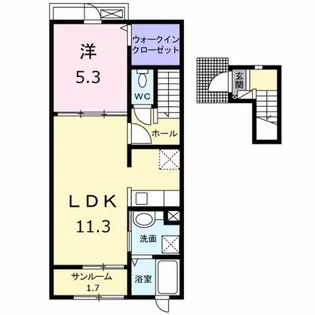 ハピネスD【2階】の間取り